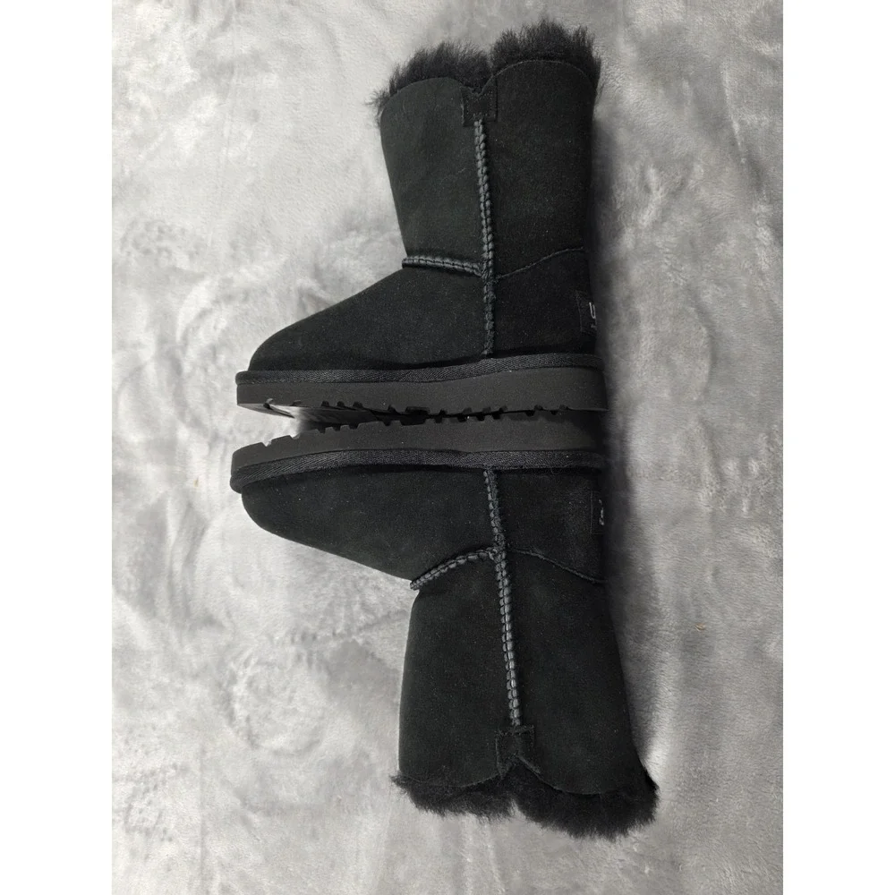 NEW Ugg Australia Bailey Button Toddlers Size‎ 8 Black Suede Boot 5991T